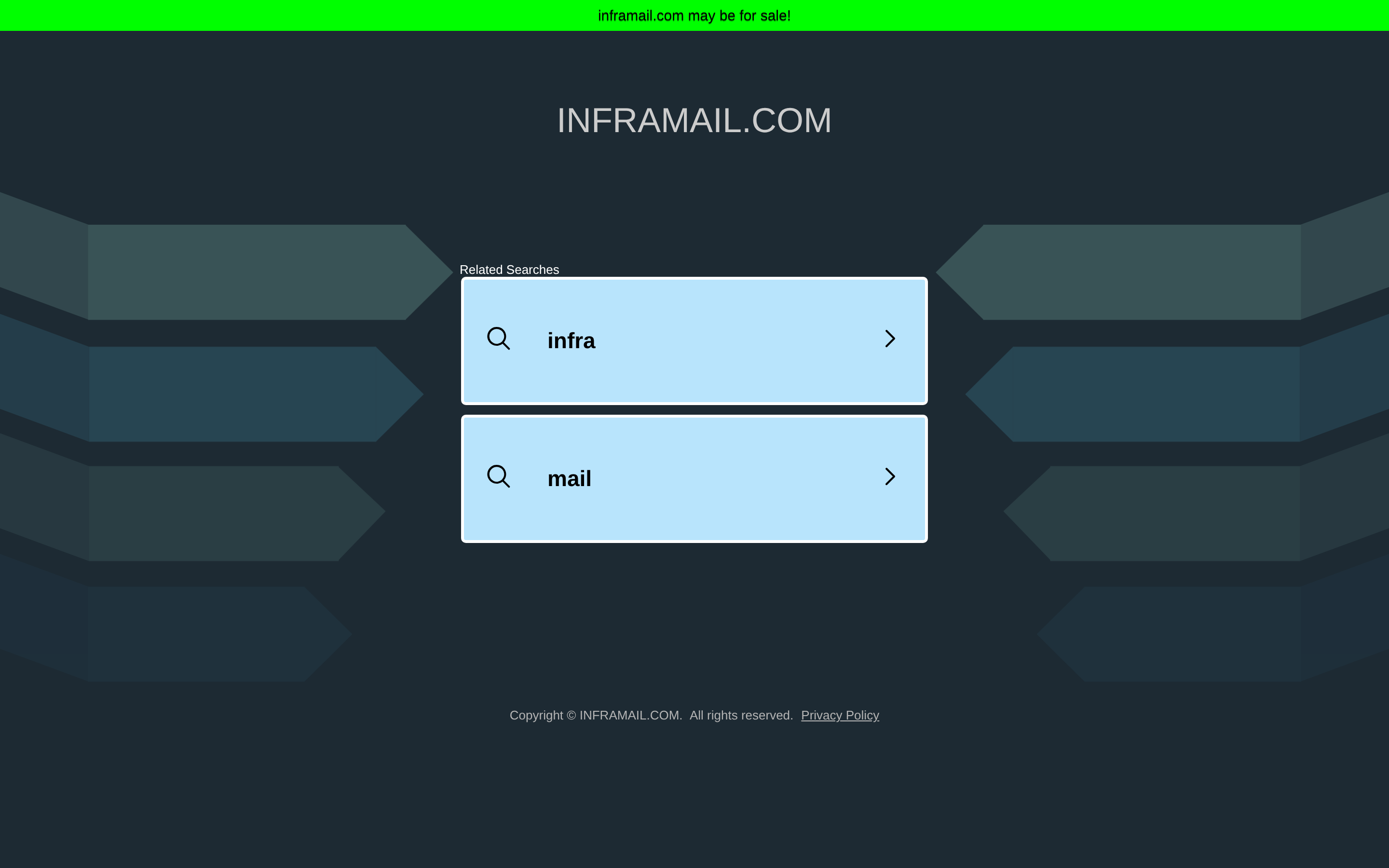Inframail website screenshot — product, features and pricing