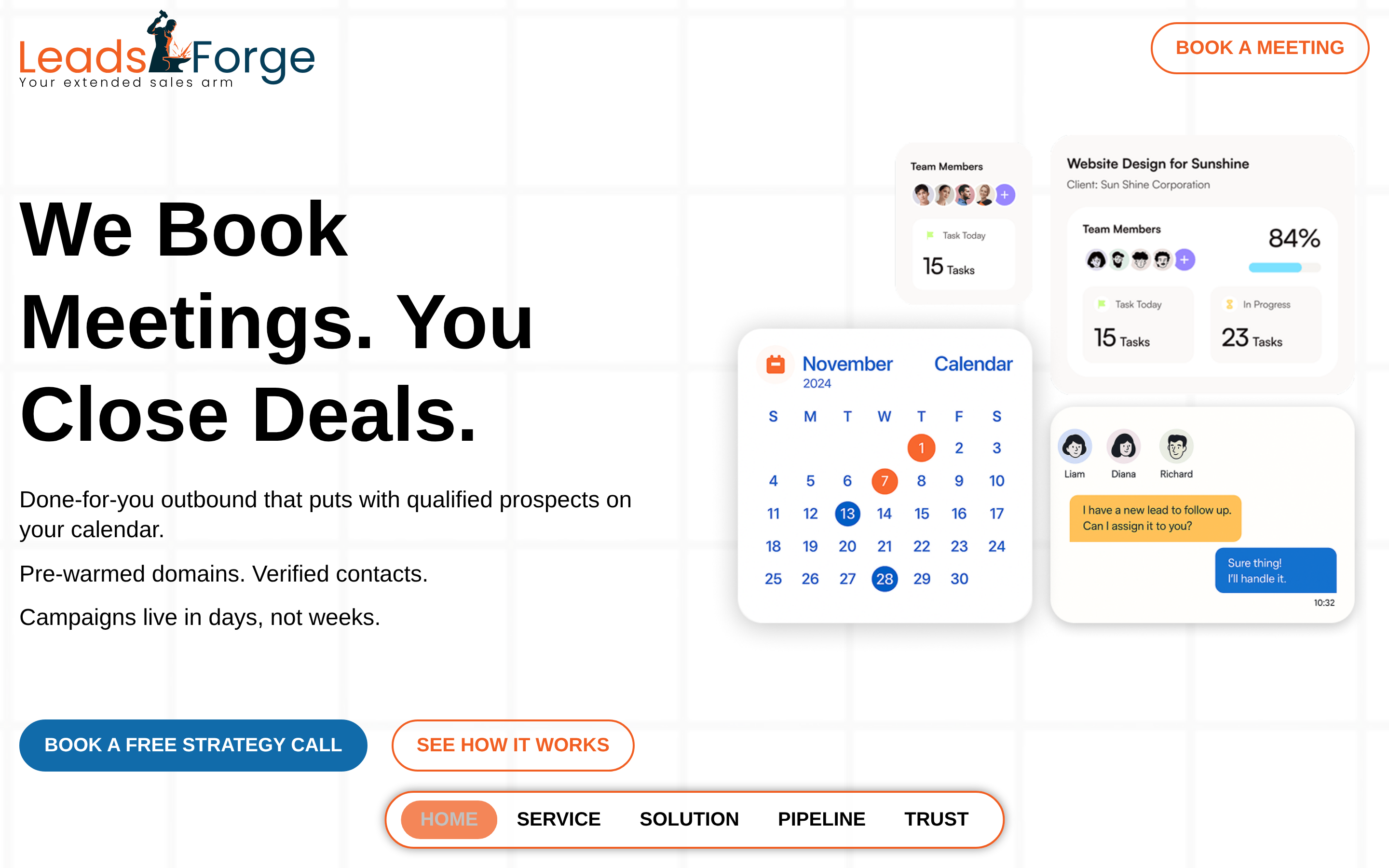 Leadsforge website screenshot — product, features and pricing