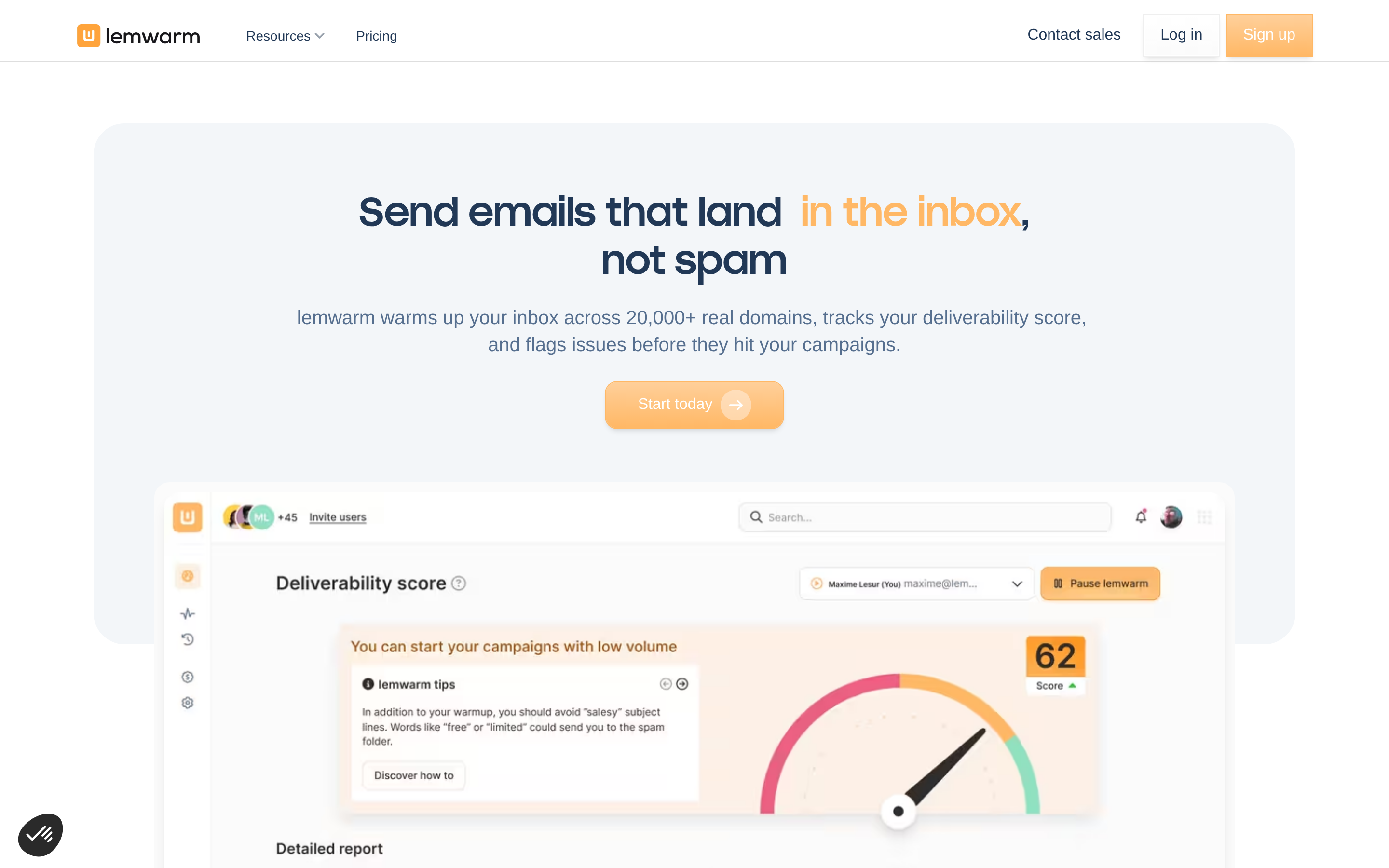 lemwarm website screenshot — product, features and pricing