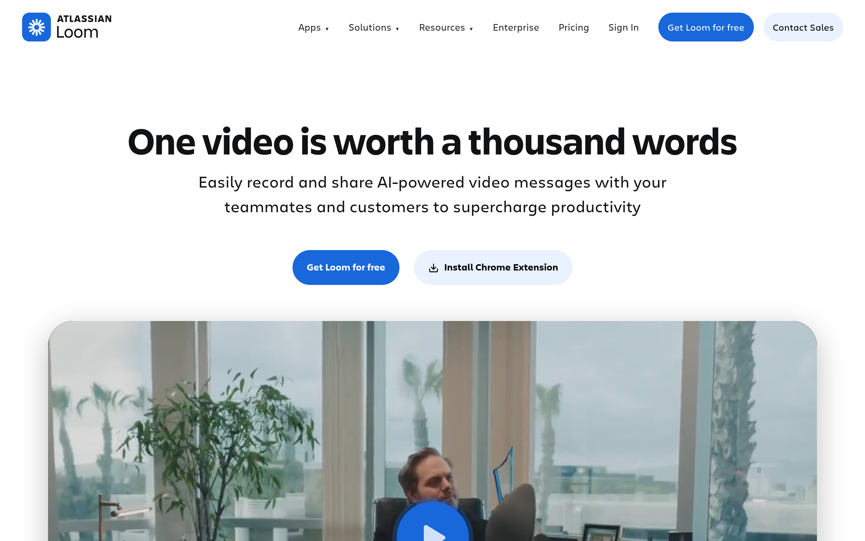 Loom website screenshot — product, features and pricing