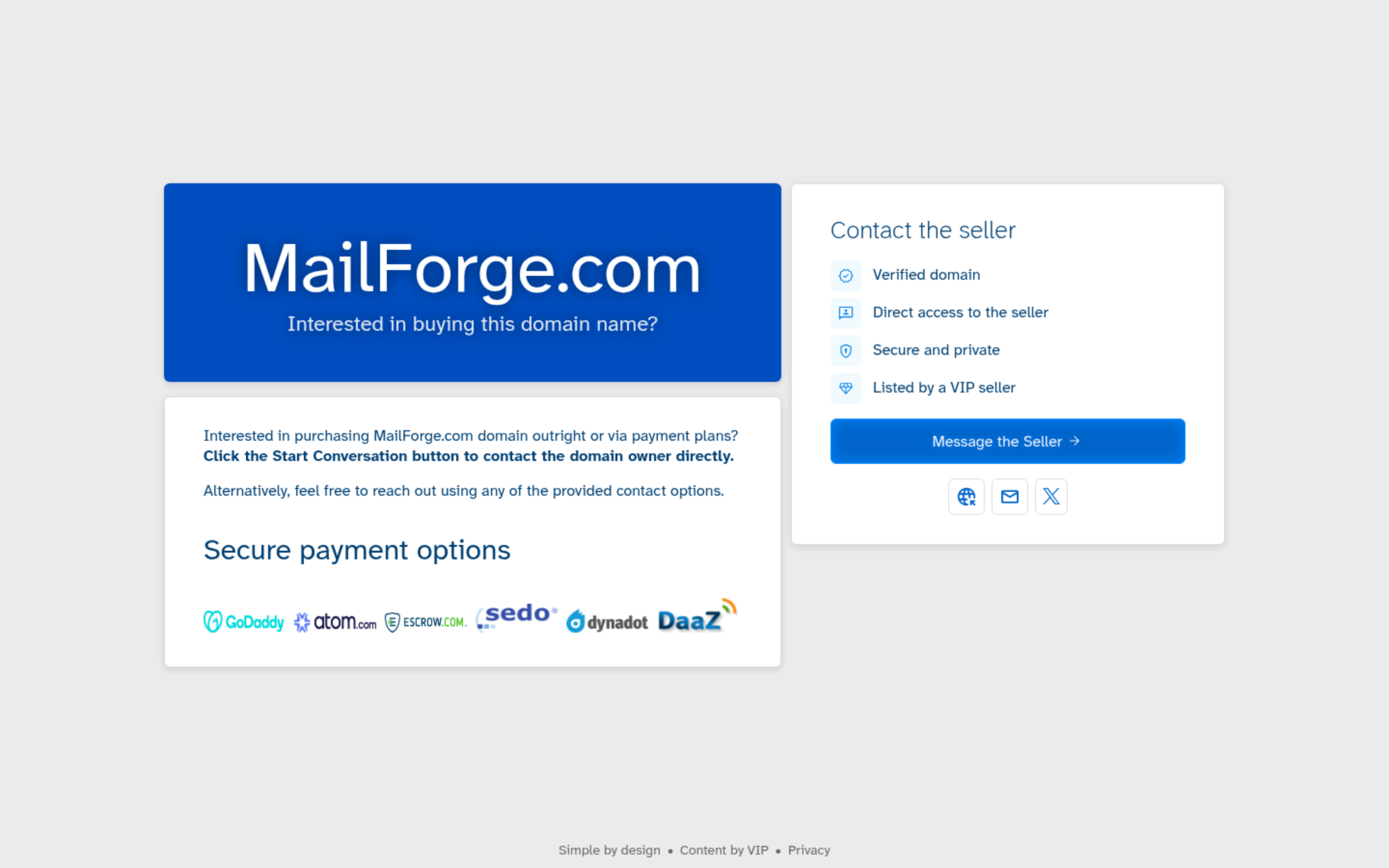 Mailforge website screenshot — product, features and pricing