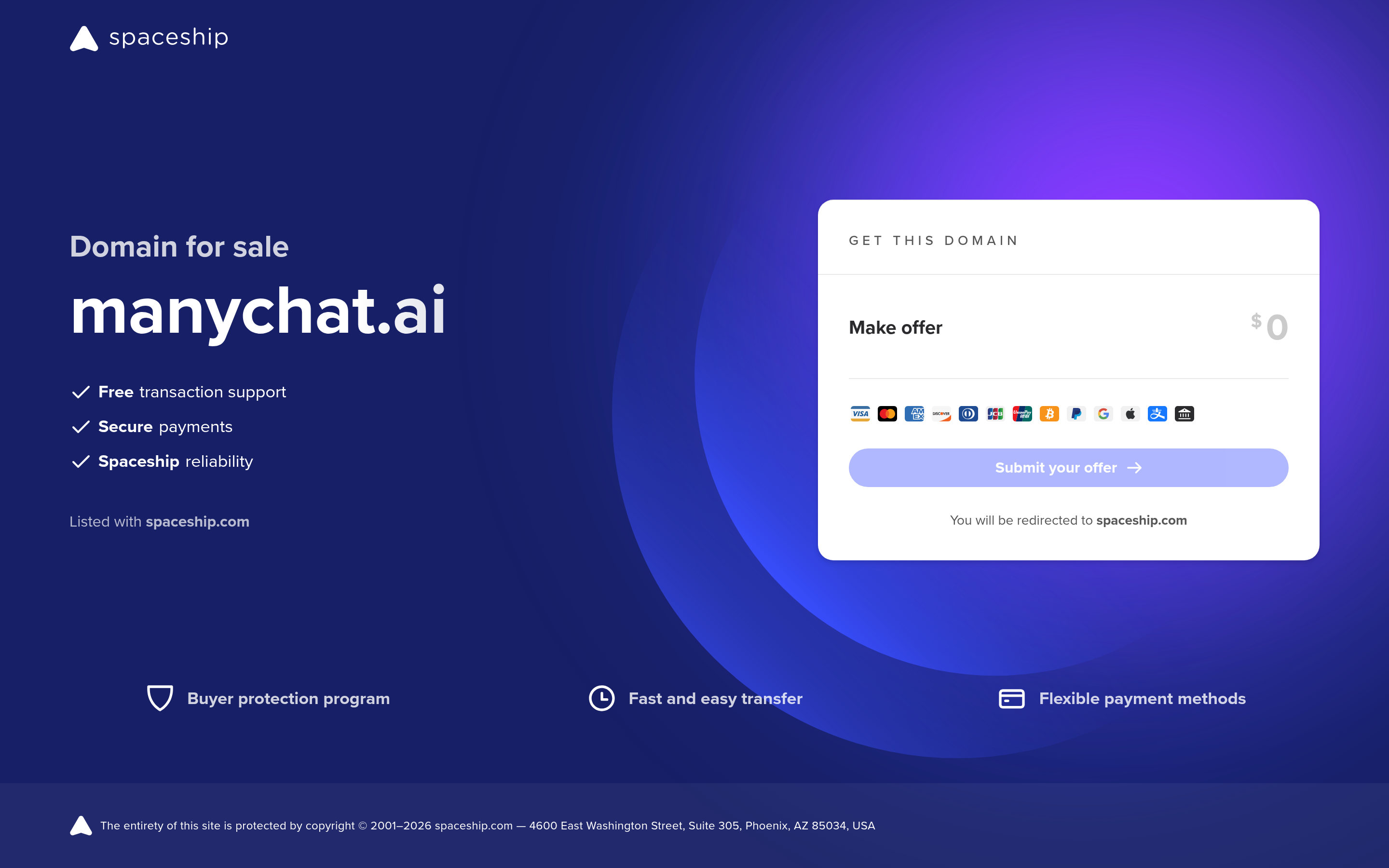 ManyChat website screenshot — product, features and pricing