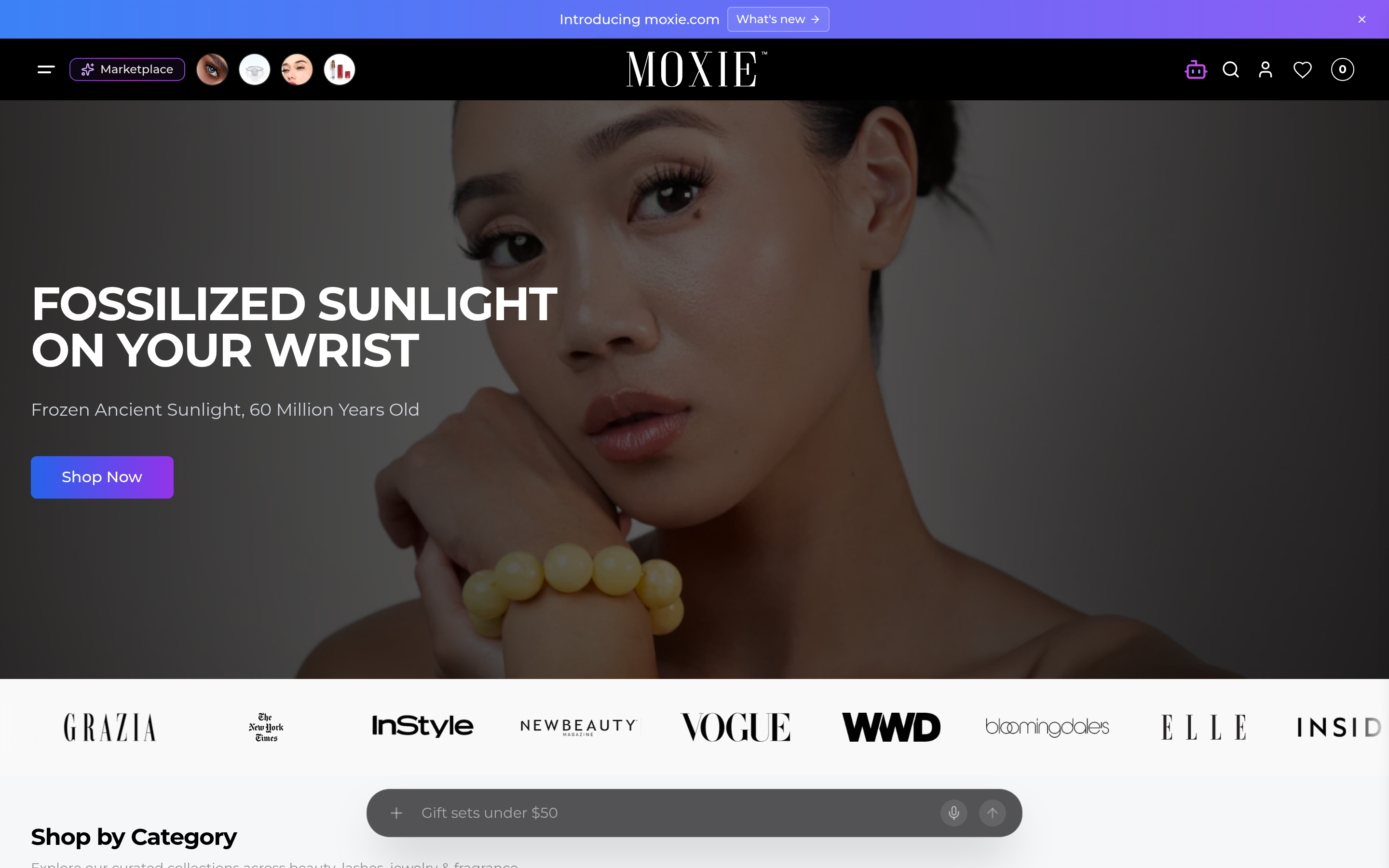 Moxie website screenshot — product, features and pricing