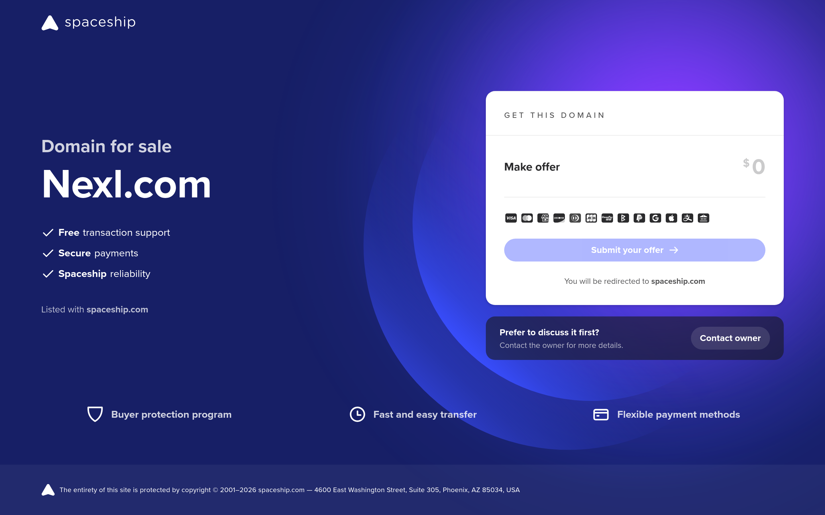 Nexl website screenshot — product, features and pricing