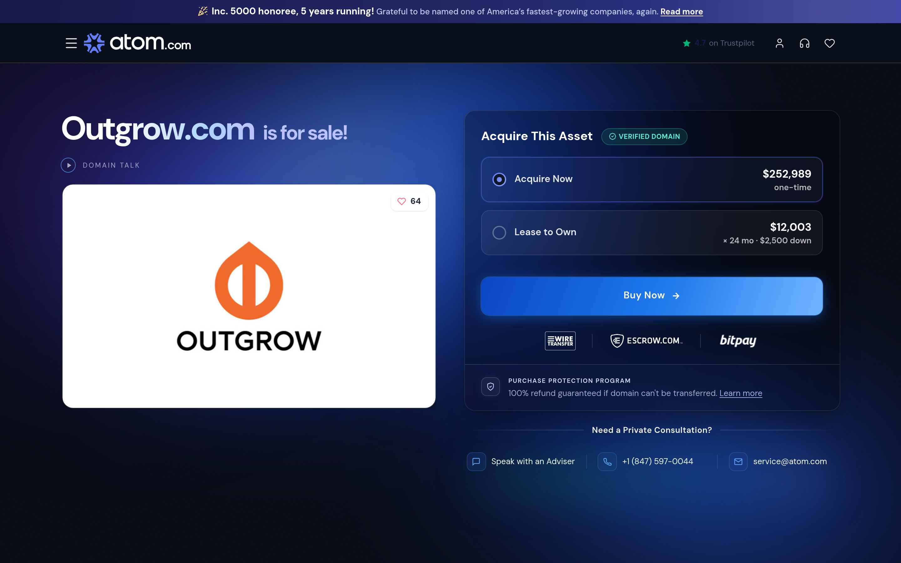 Outgrow website screenshot — product, features and pricing
