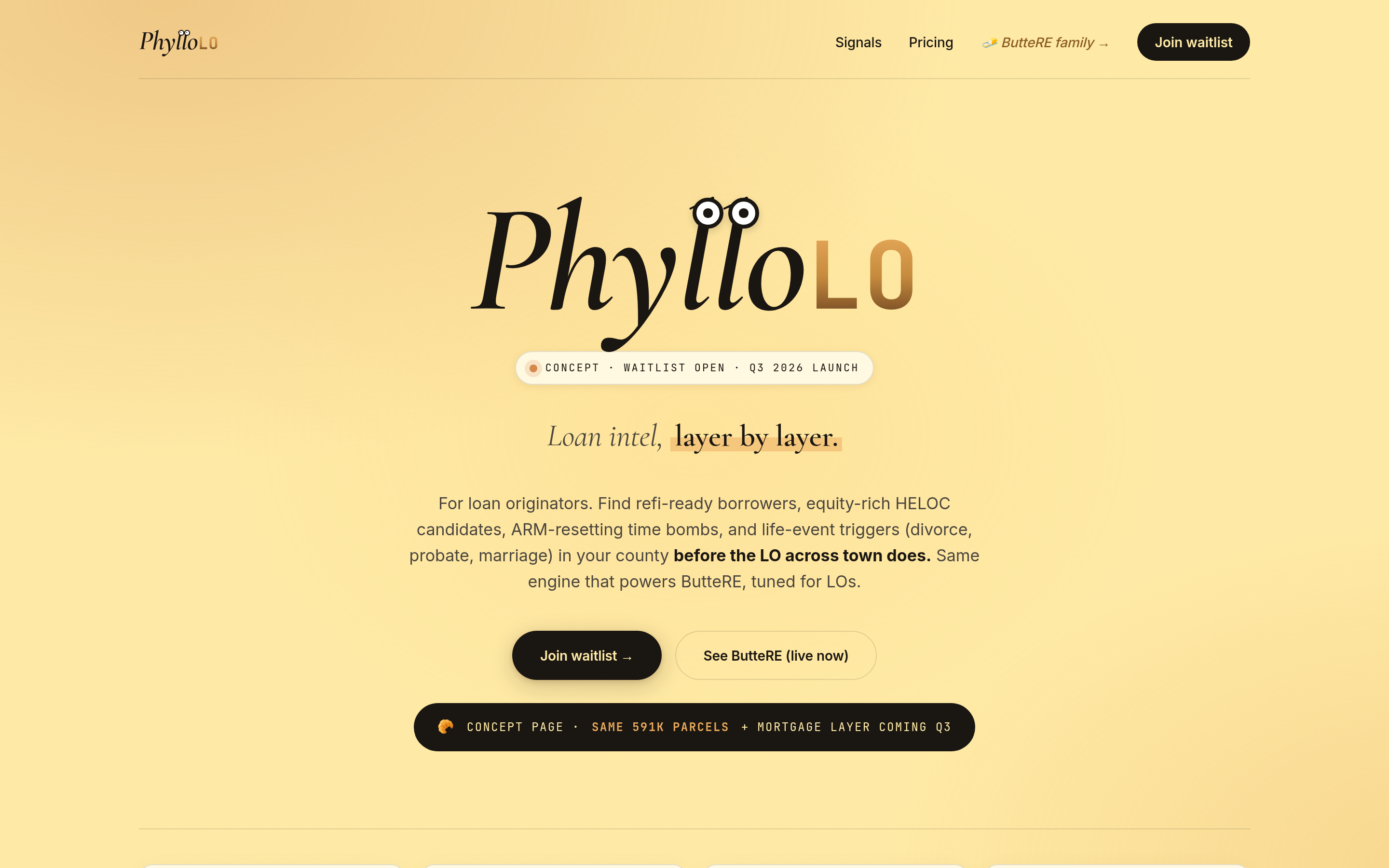 Phyllo website screenshot — product, features and pricing