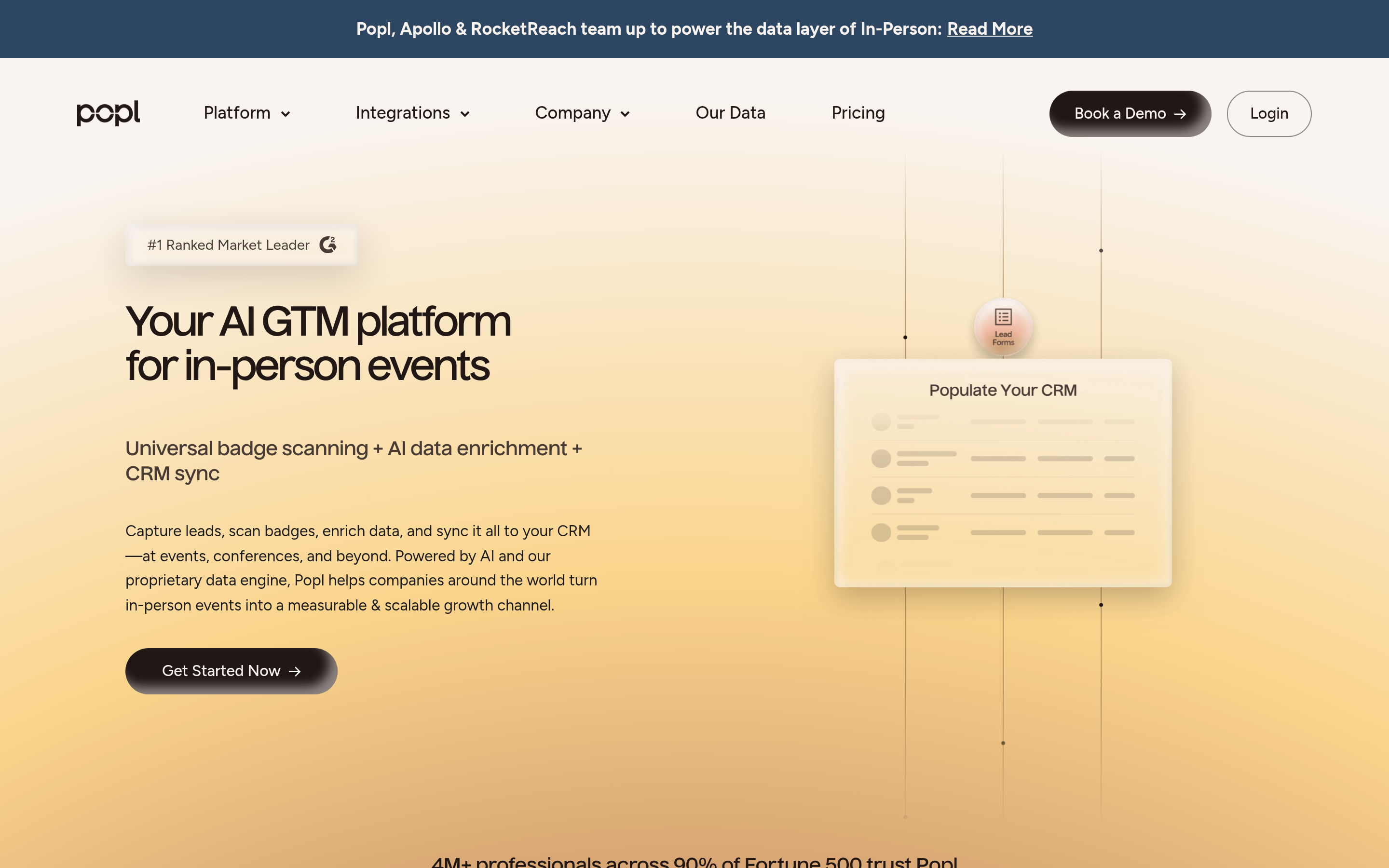 Popl website screenshot — product, features and pricing