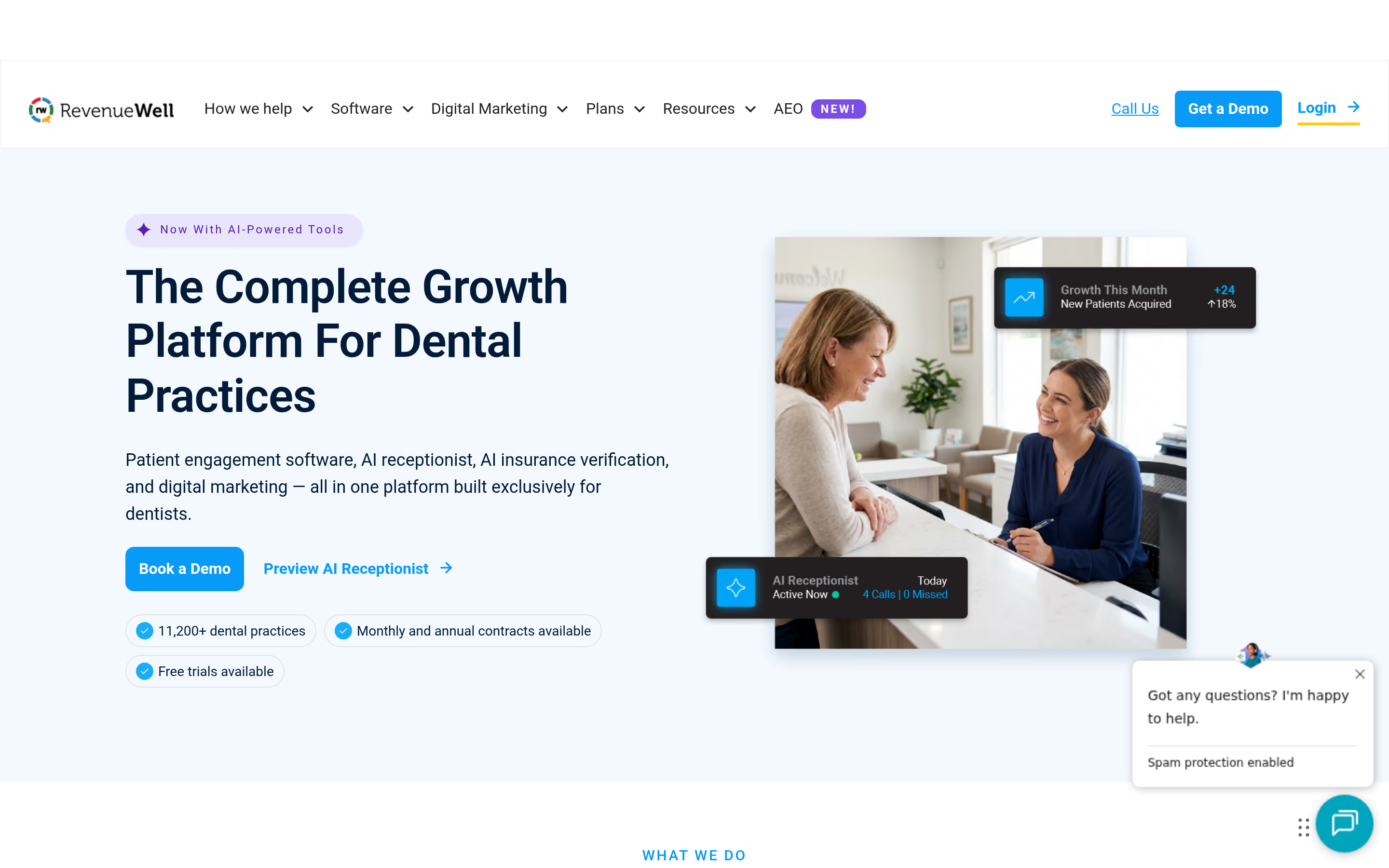 RevenueWell website screenshot — product, features and pricing