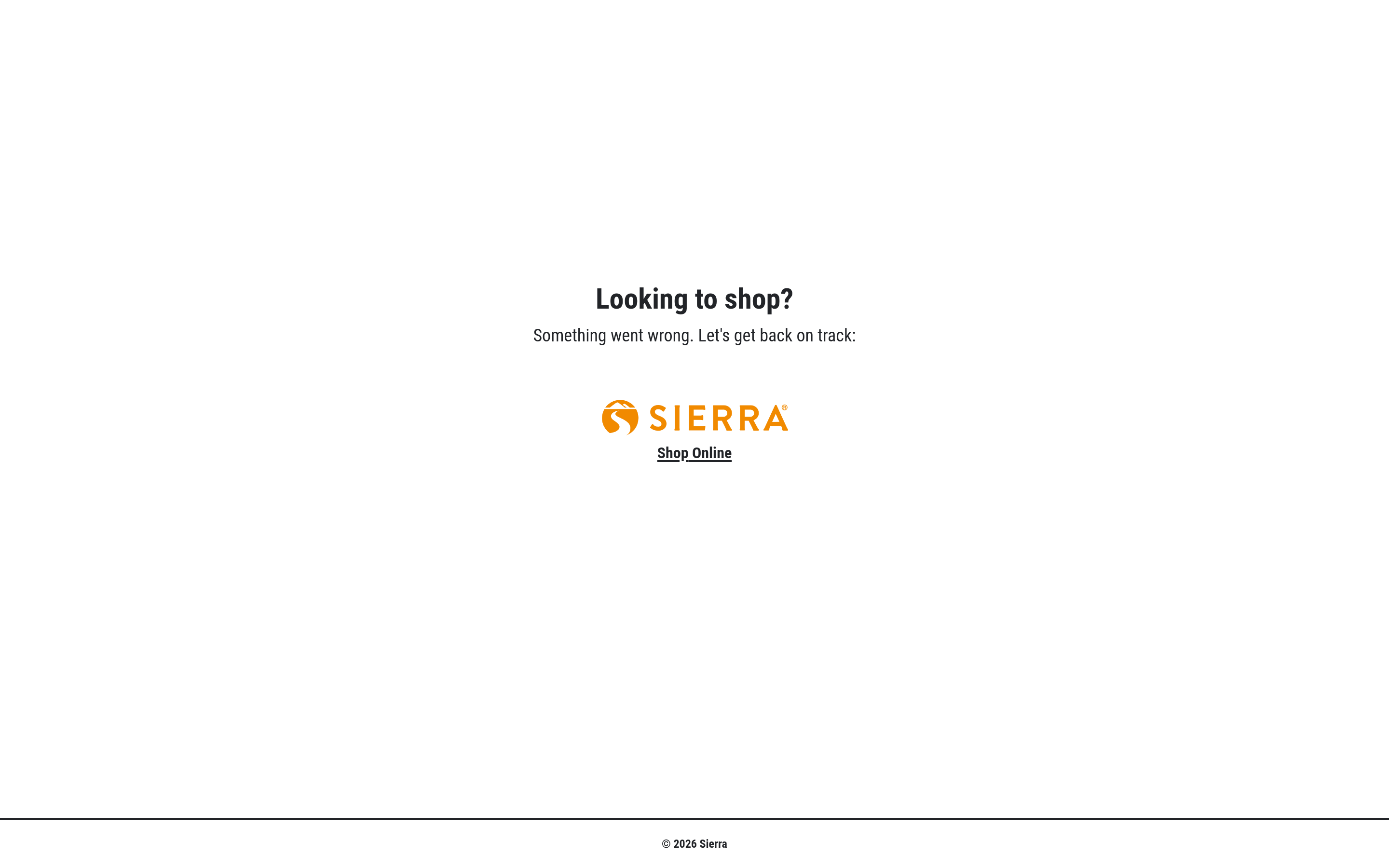 Sierra website screenshot — product, features and pricing