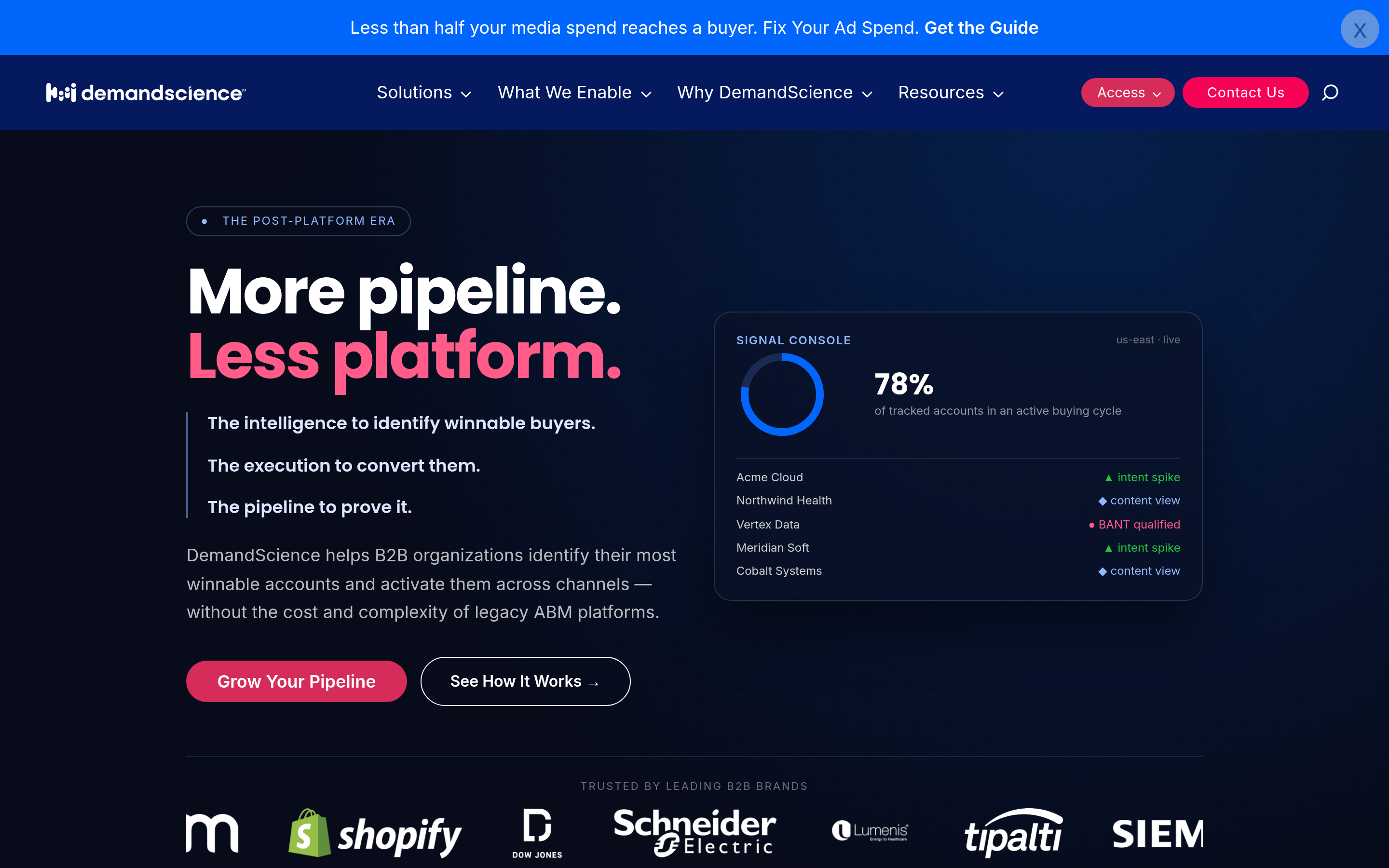 Terminus website screenshot — product, features and pricing