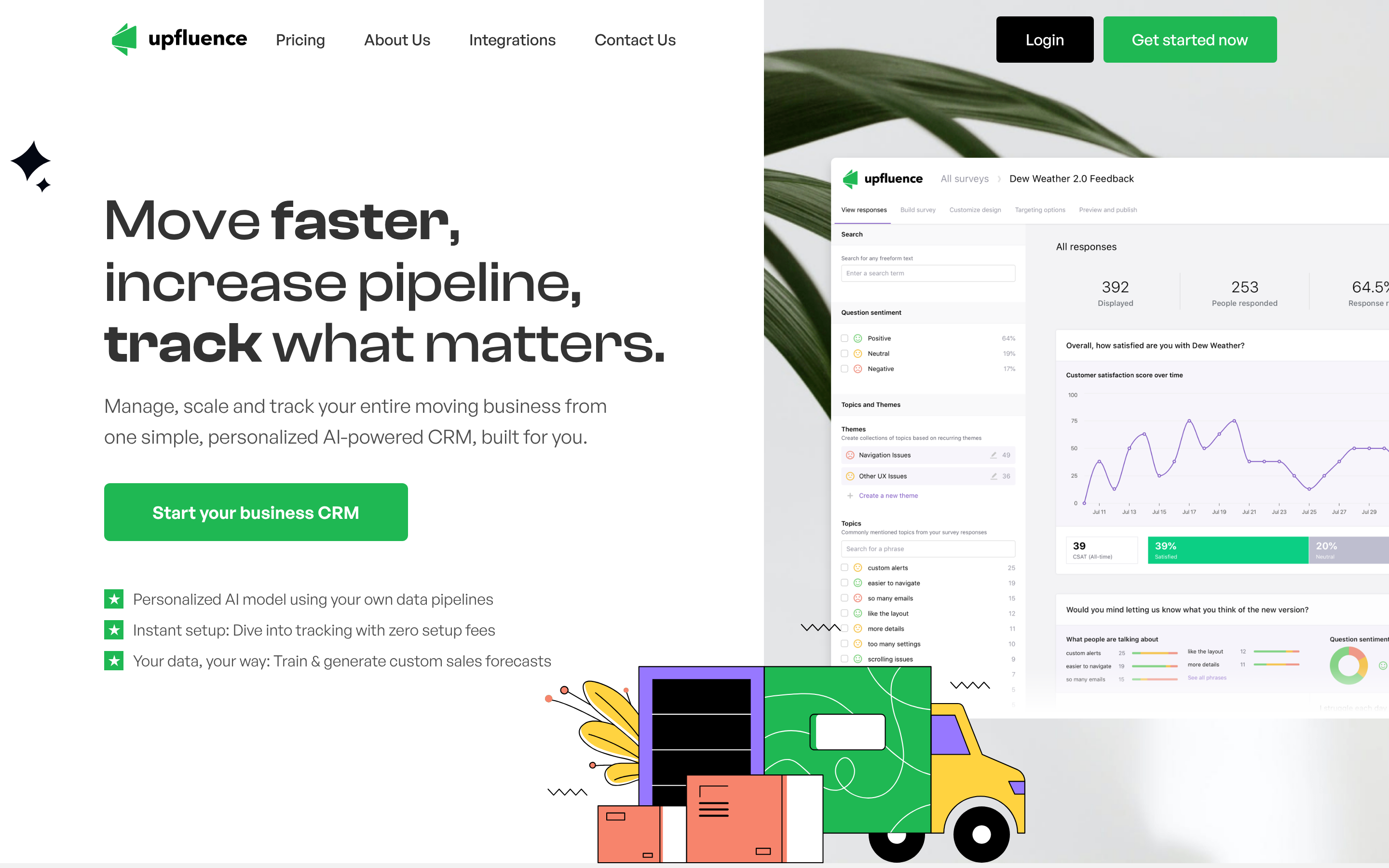 Upfluence website screenshot — product, features and pricing