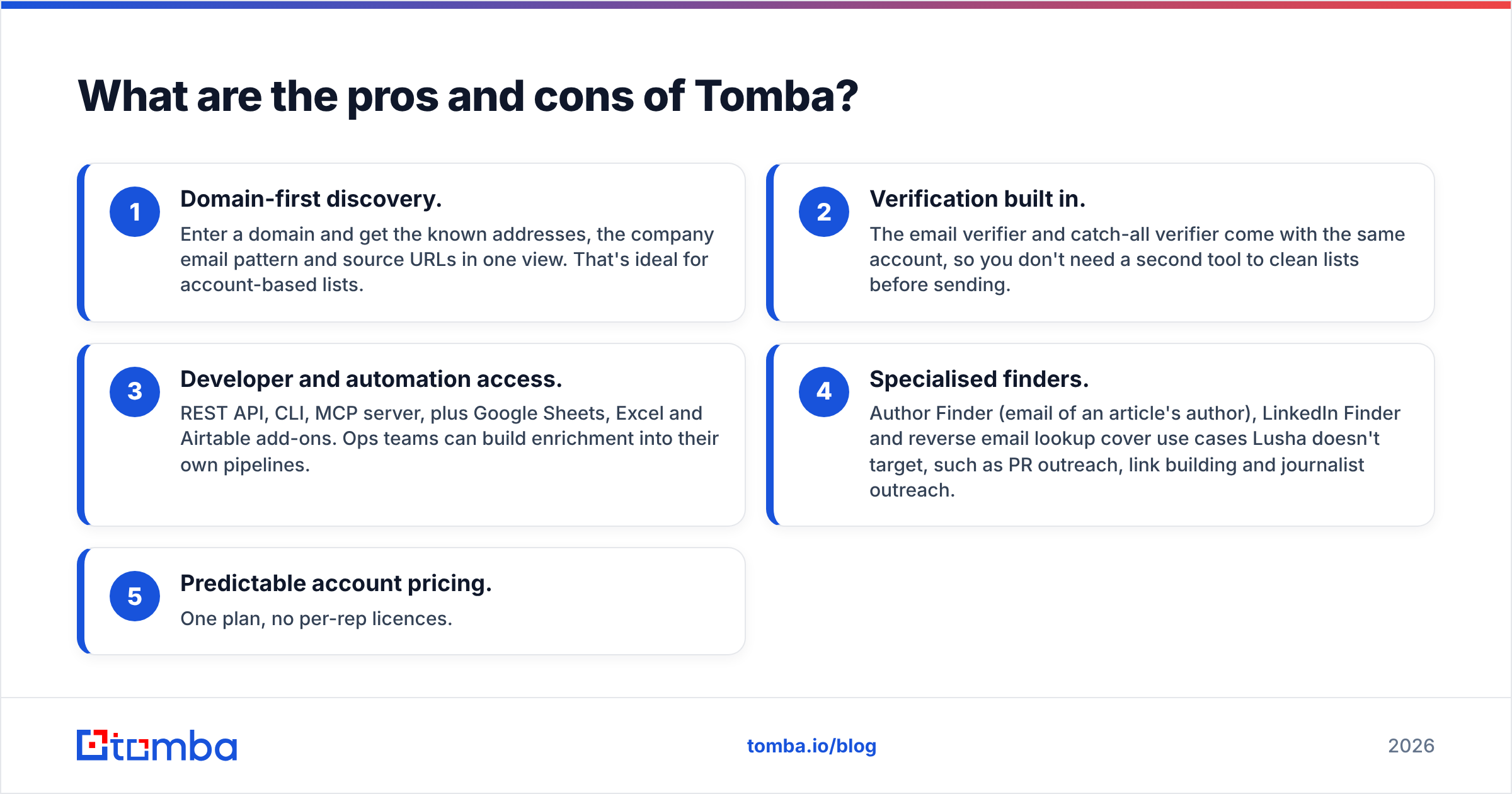 Diagram: What are the pros and cons of Tomba