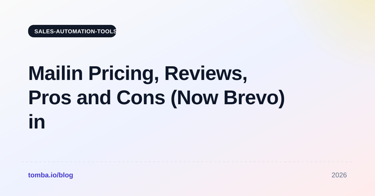 Mailin Pricing, Reviews, Pros and Cons (Now Brevo) in 2026